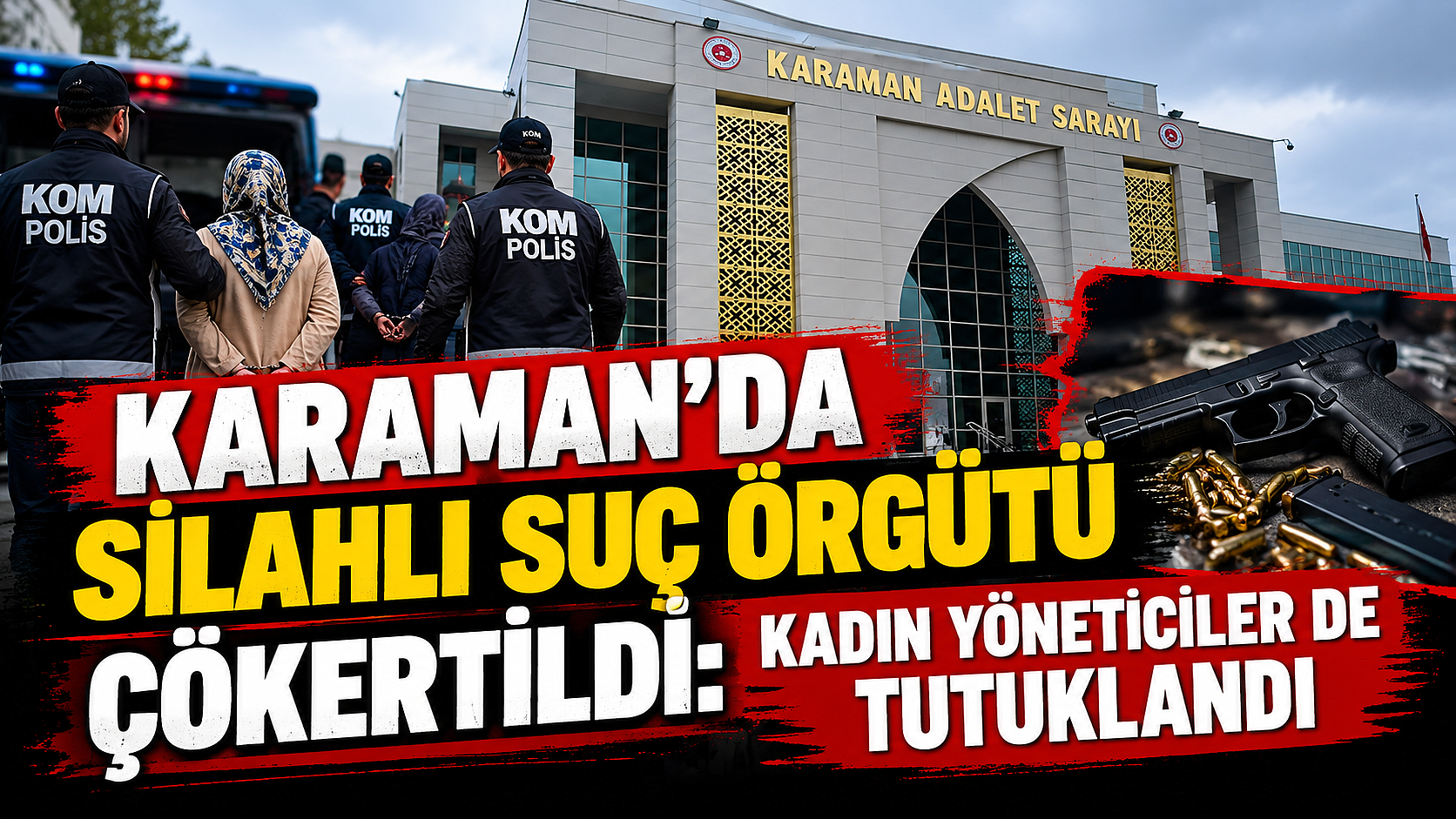 Karaman’da silahlı suç örgütü çökertildi: Kadın yöneticiler de tutuklandı
