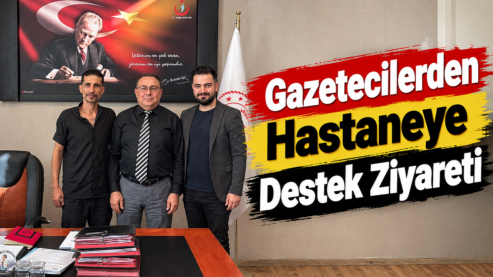 Gazetecilerden hastaneye destek ziyareti