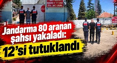 Jandarma 80 aranan şahsı yakaladı: 12’si tutuklandı