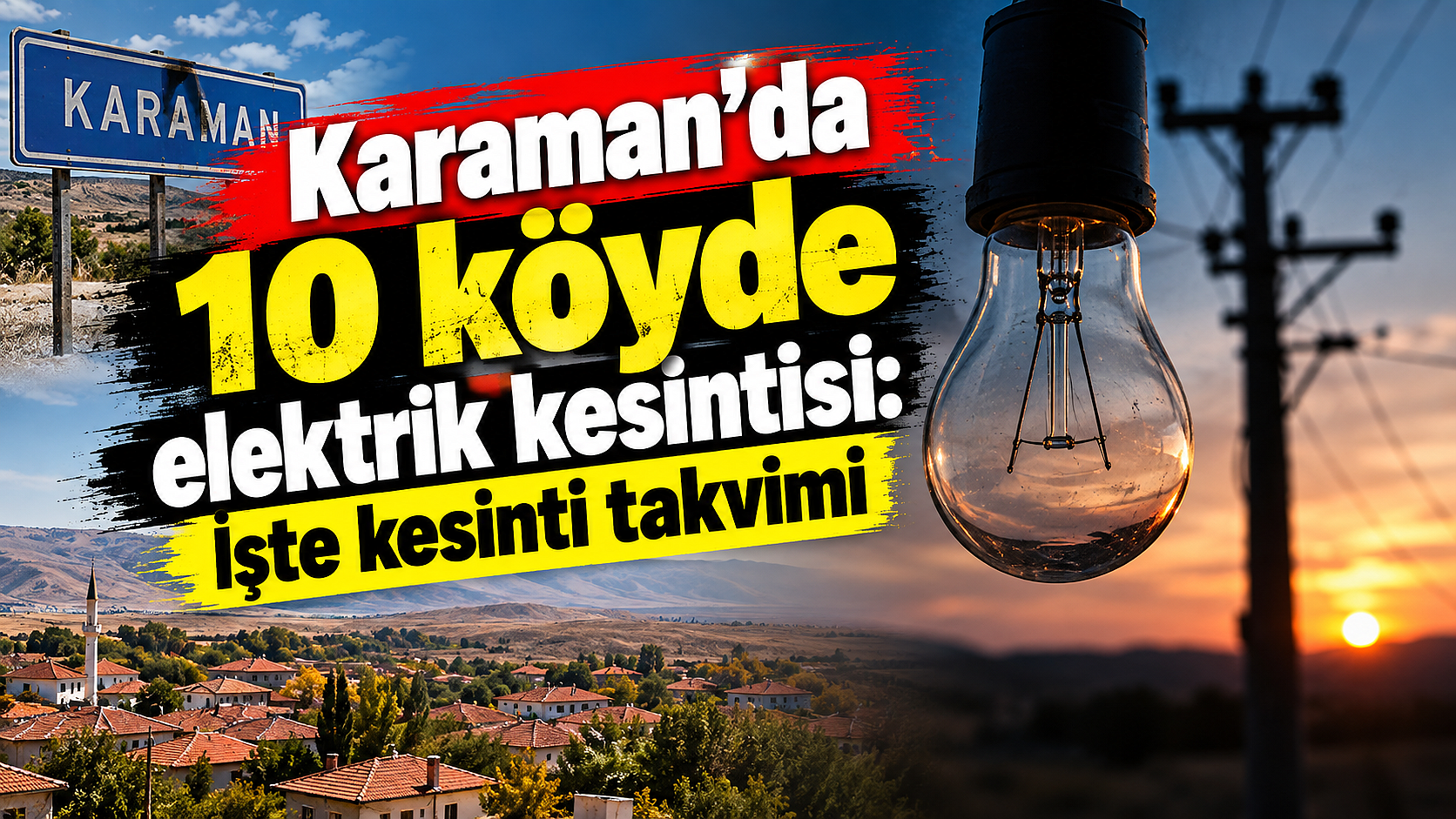 Karaman’da 10 köyde elektrik kesintisi: İşte kesinti takvimi