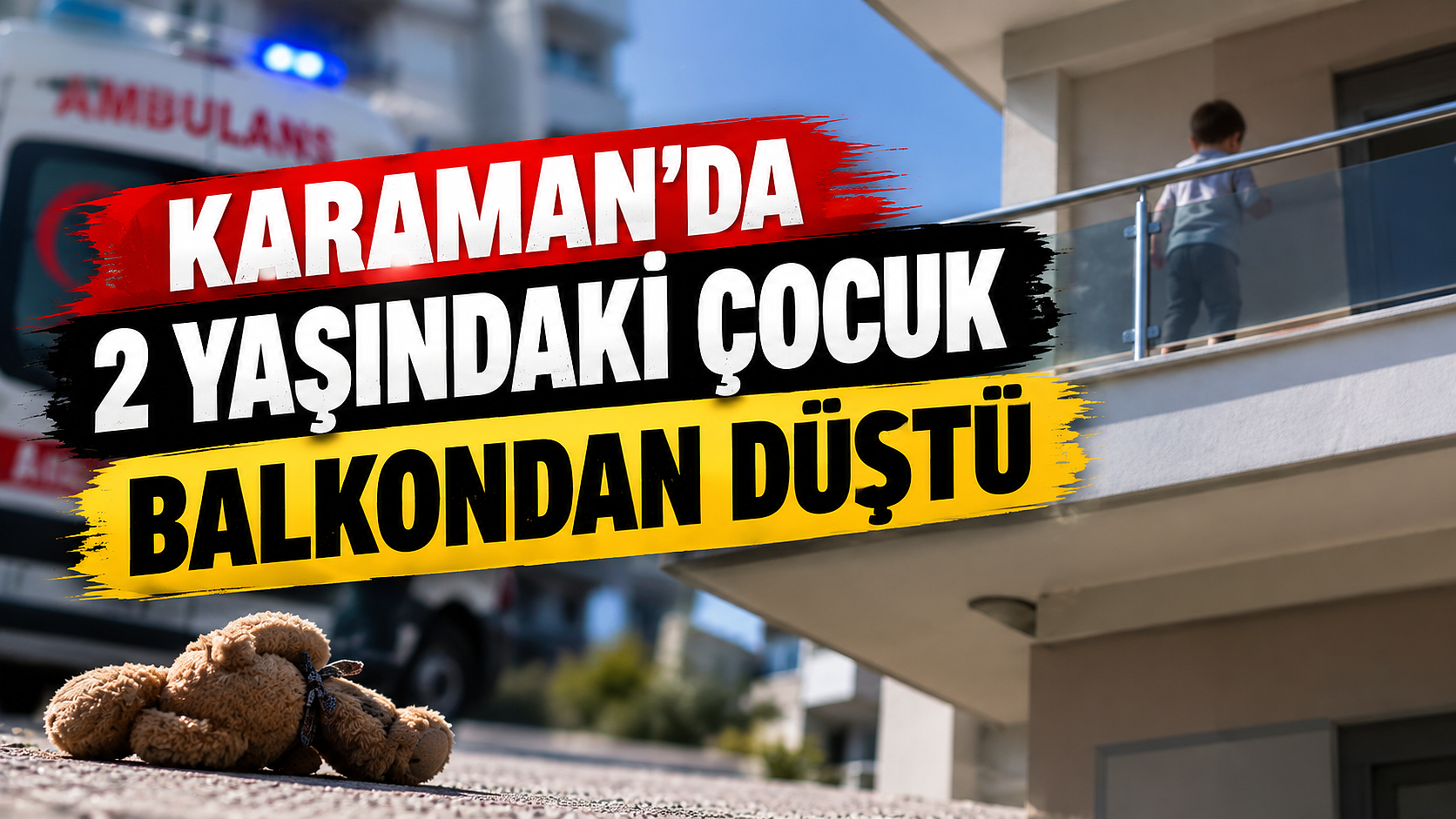 Karaman’da 2 yaşındaki çocuk balkondan düştü