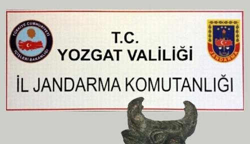 Yozgat’ta Roma Dönemine ait boğa heykeli ele geçirildi