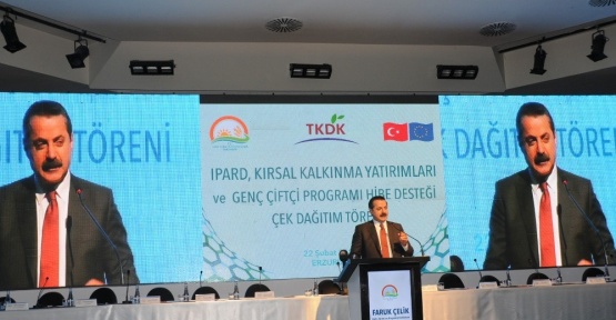 TKDK desteklerinden faydalanan Erzurumlu yatırımcılara çek töreni düzenlendi