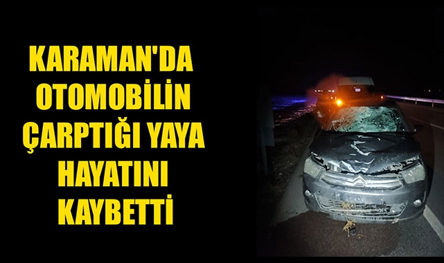 KARAMAN'DA OTOMOBİLİN ÇARPTIĞI YAYA HAYATINI KAYBETTİ