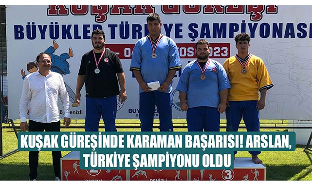 KUŞAK GÜREŞİNDE KARAMAN BAŞARISI! ARSLAN, TÜRKİYE ŞAMPİYONU OLDU