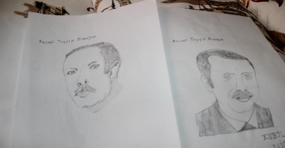 Resmini çizdiği Cumhurbaşkanı Erdoğan ile tanışmak istiyor