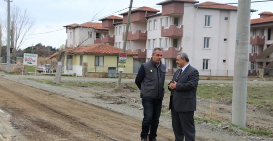 Ören-Akçay yolunda yapım çalışması başladı