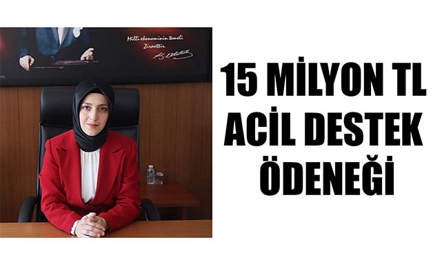 15 MİLYON TL ACİL DESTEK ÖDENEĞİ
