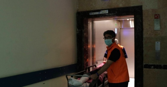 Hastanedeki yangın tatbikatı gerçeği aratmadı