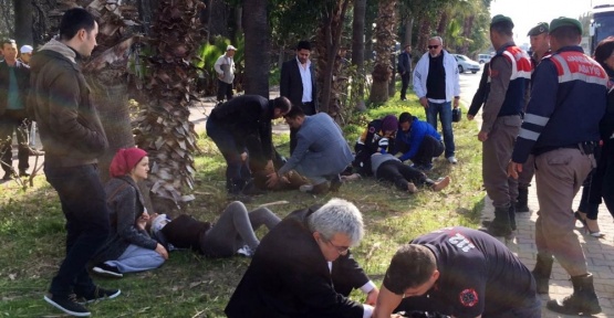 MHP konvoyunda kaza: 4 yaralı