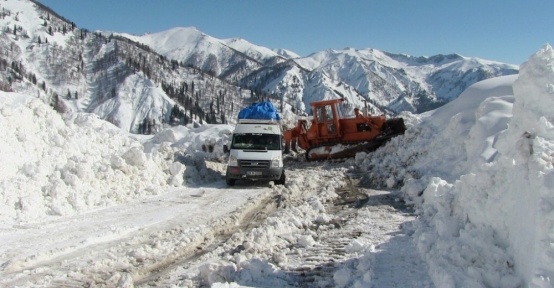 Artvin’in Macahel bölgesinde ağır kış şartları hüküm sürüyor