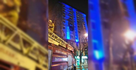 Otelde yangın paniği