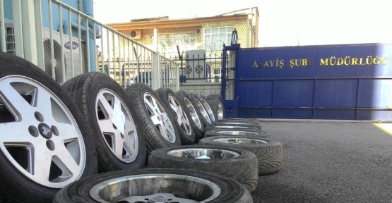 Otomobillerin jant ve lastiğini çalan şüpheliler yakalandı