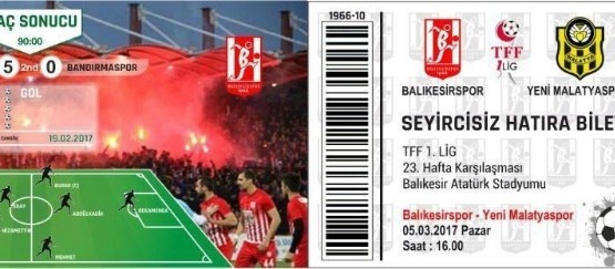 Balıkesirspor’dan seyircisiz hatıra bileti