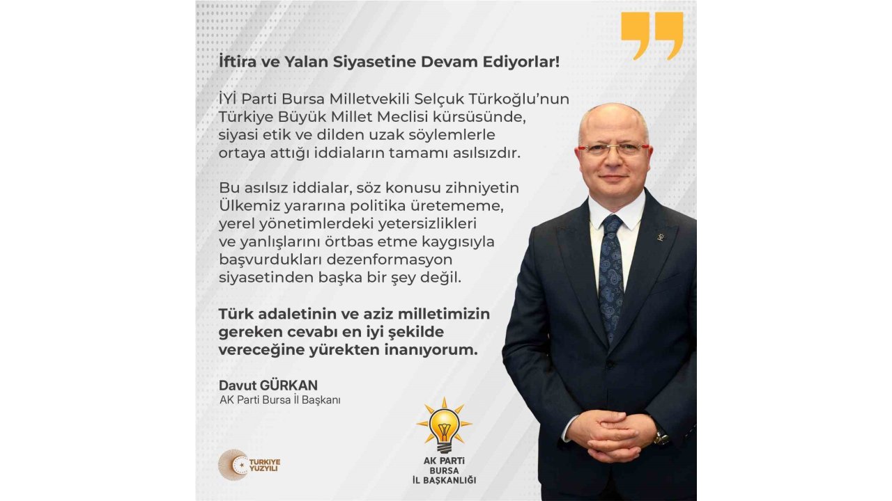 Türkoğlu’nun Fatura İddialarına Ak Parti’den Yalanlama