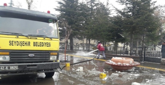 Seydişehir Belediyesinden kış temizliği