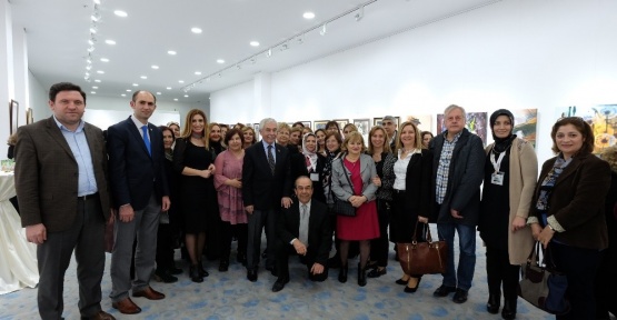 BUSMEK kursiyerlerinin sergisine yoğun ilgi