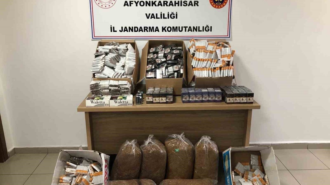 Afyonkarahisar’da Binlerce Adet Makaron Ele Geçirildi