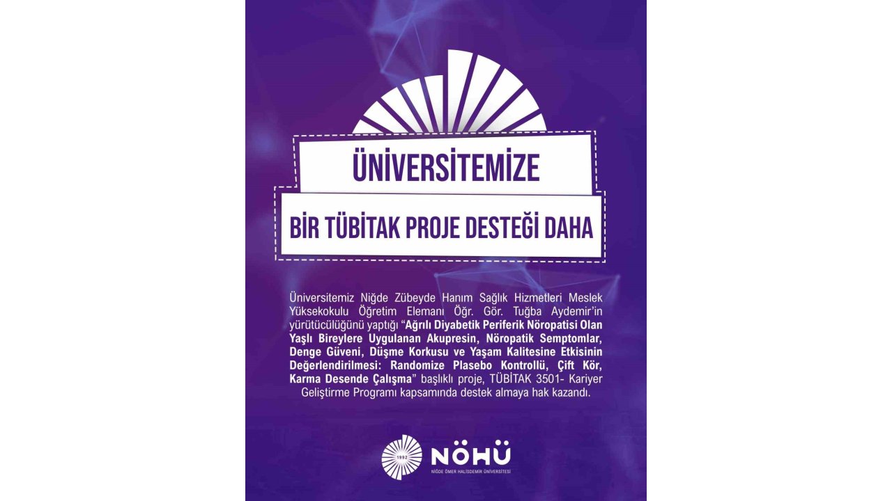 Nöhü’den Diyabet Hastalarının Yaşam Kalitesine Katkı Sunacak Bilimsel Proje