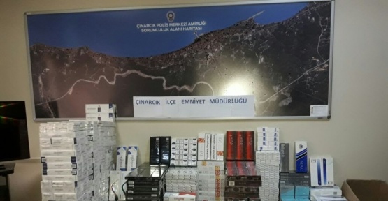 Yalova’da 9 bin paket kaçak sigara ele geçirildi