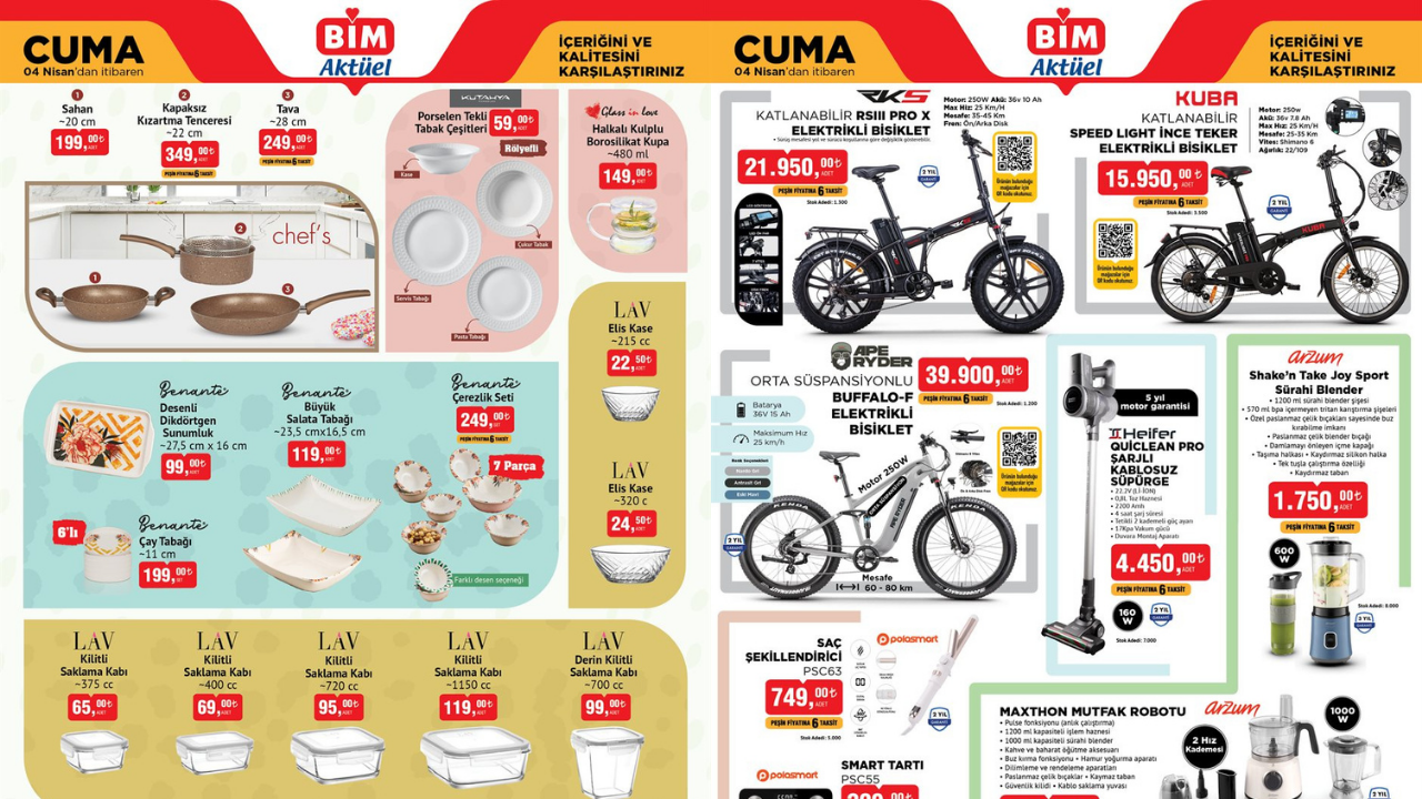 BİM’e Buharlı Ütü Geliyor! BİM 4 Nisan Aktüel Kataloğu!