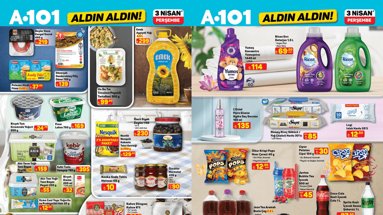 A101’de Bayramdan Sonra Yeni İndirim Kampanyası! A101 3 Nisan Aktüel Kataloğu!