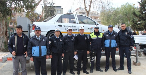 Samandağ’da trafik güvenliği çalışması