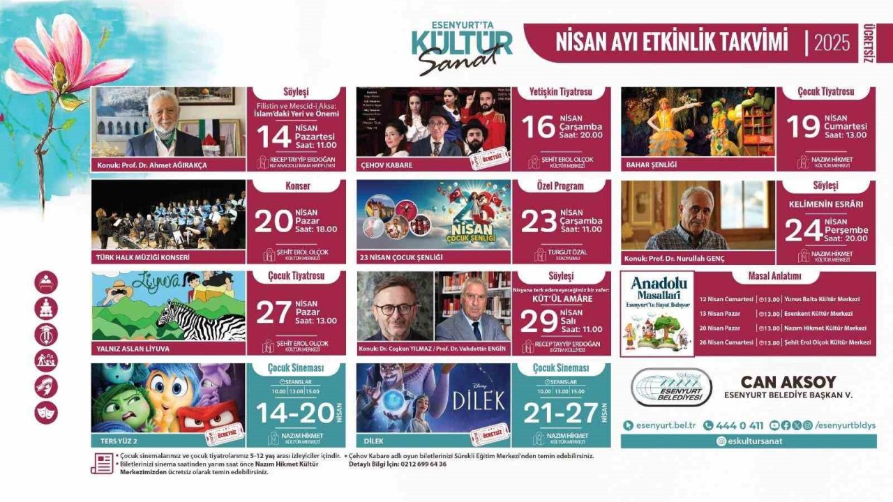 Esenyurt’ta Nisan Ayı Kültür Sanat Etkinlikleri Belli Oldu