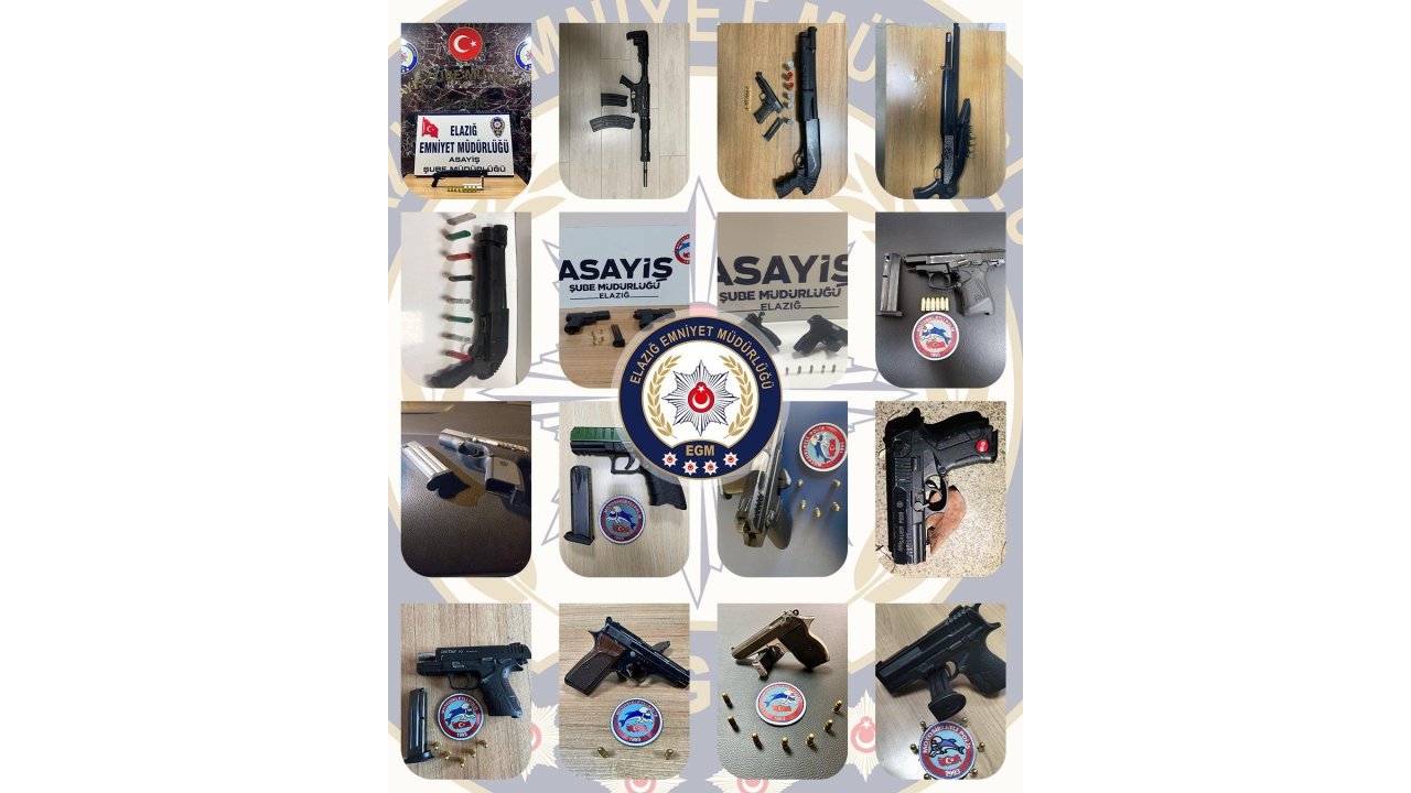 Elazığ’da 22 Adet Ruhsatsız Silah Ele Geçirildi