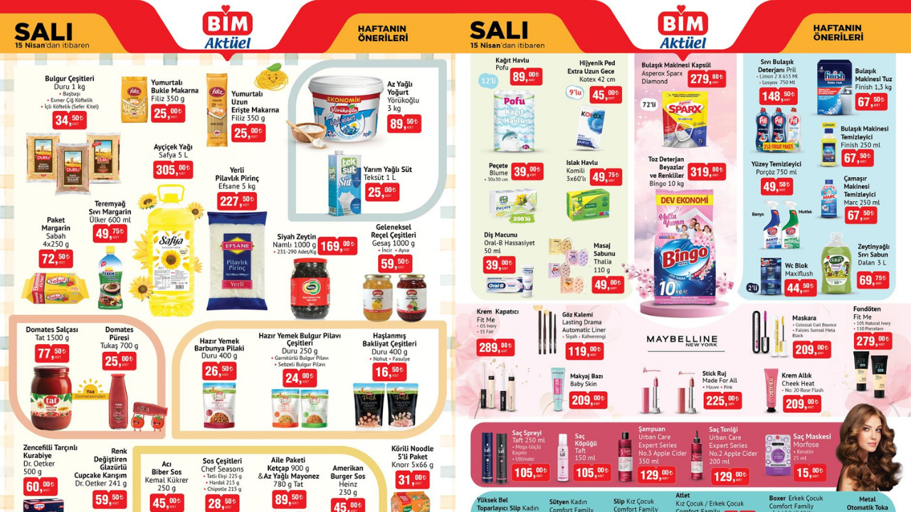 BİM’de Ayçiçek Yağı ve Yumuşatıcıya İndirim Geliyor! BİM 15 Nisan Aktüel Kataloğu!