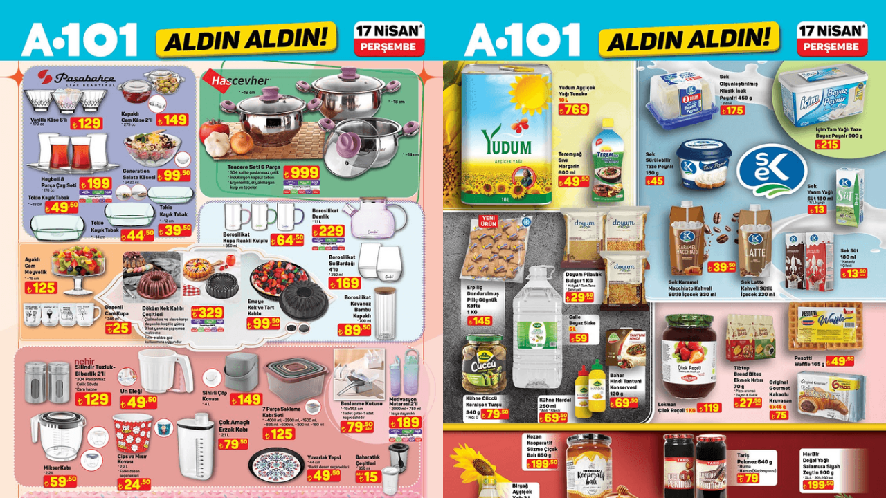 A101’e Çay ve Tencere Seti Geliyor! A101 17 Nisan Aktüel Kataloğu!