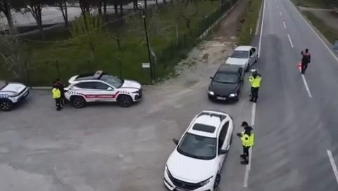 Manisa’da Havadan Destekli Trafik Denetimi