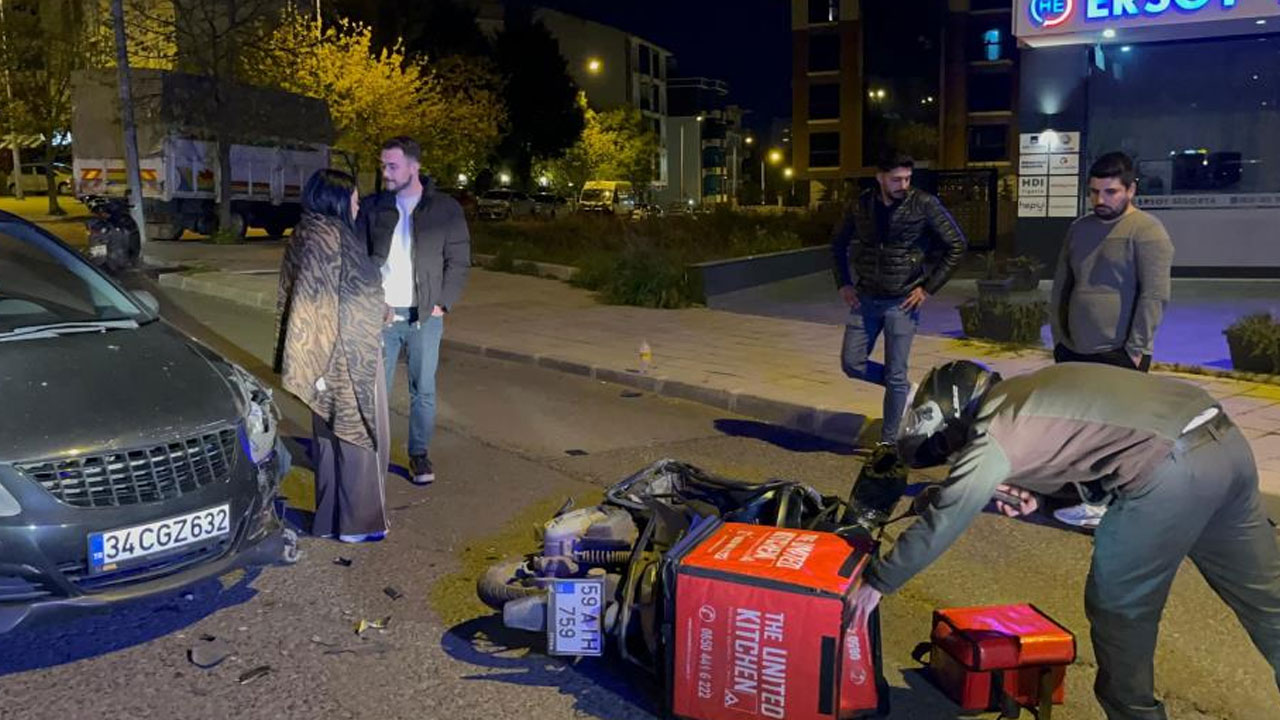 Otomobille Kafa Kafaya Çarpışan Motosikletin Sürücüsü Yaralandı