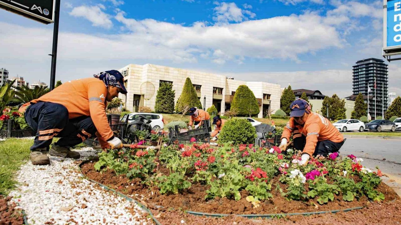 Mersin Rengarenk Çiçeklerle Baharı Karşılıyor