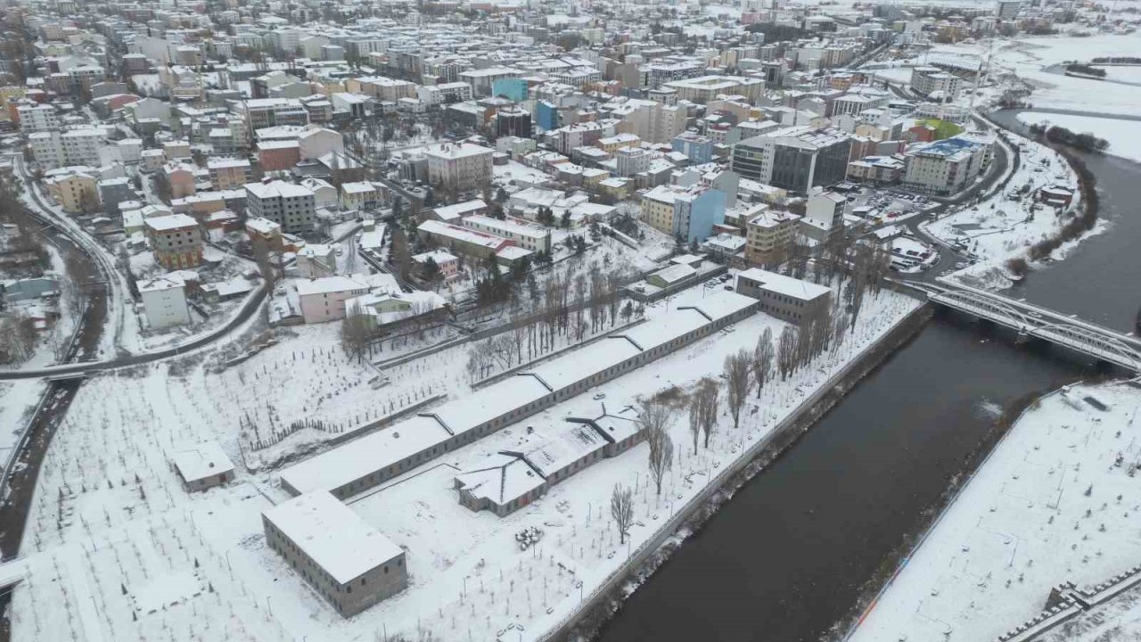 Beyaza Bürünen Ardahan Havadan Görüntülendi