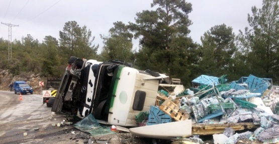 Antalya’da tır ve kamyon kafa kafaya çarpıştı: 2 yaralı
