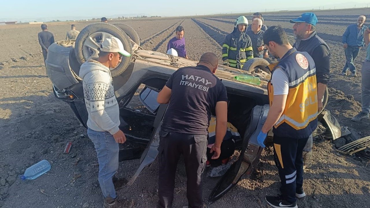 Otomobil Takla Attı: 3 Yaralı