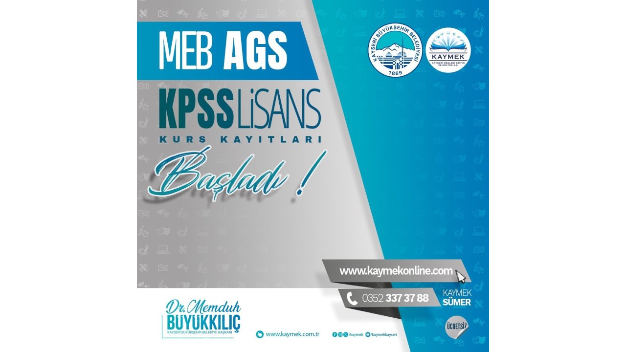 Büyükşehir Kaymek’te Meb-ags Ve Kpss Kurs Kayıtları Başladı
