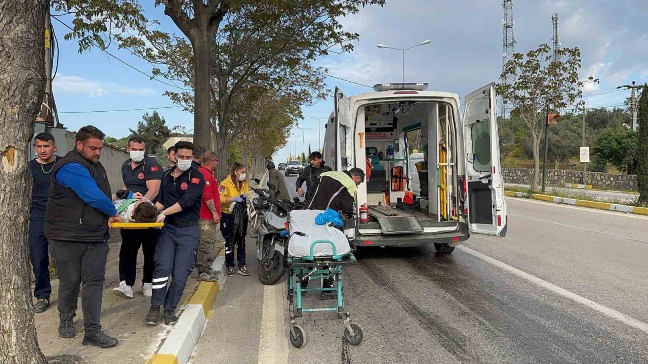 Yola Dökülen Yağ Sebebiyle 2 Motosikletli Kaza Yaptı