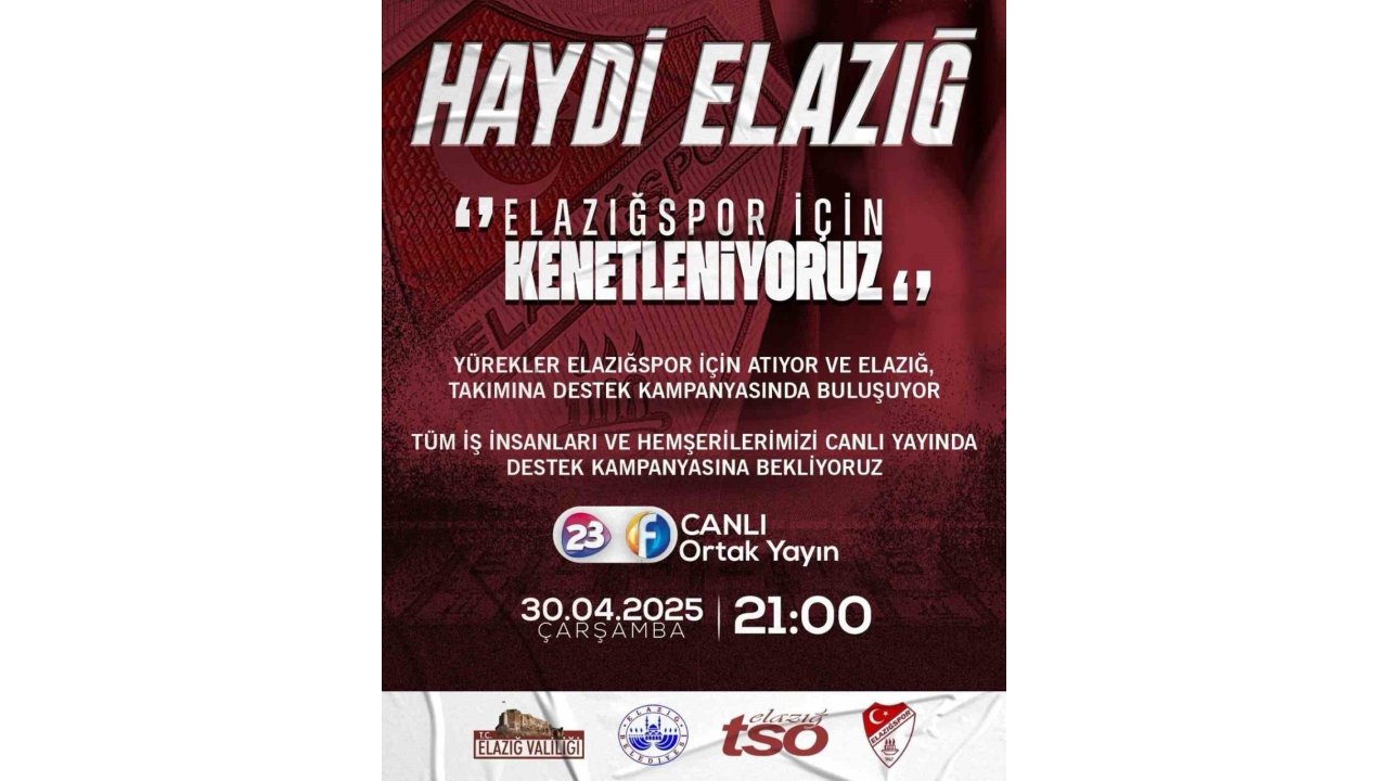 Elazığspor İçin Destek Kampanyası Düzenlenecek