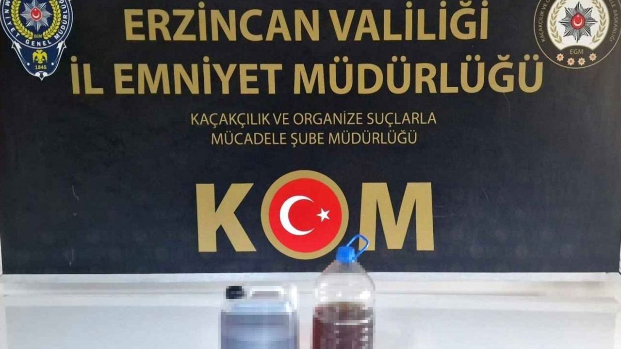 Erzincan’da 8 Litre Kaçak İçki Ele Geçirildi