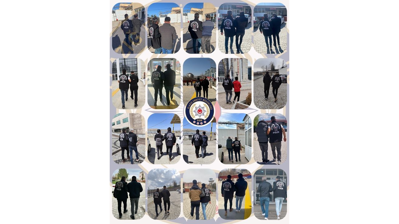 Elazığ’da Kesinleşmiş Hapis Cezası Bulunan 107 Şahıs Yakalandı