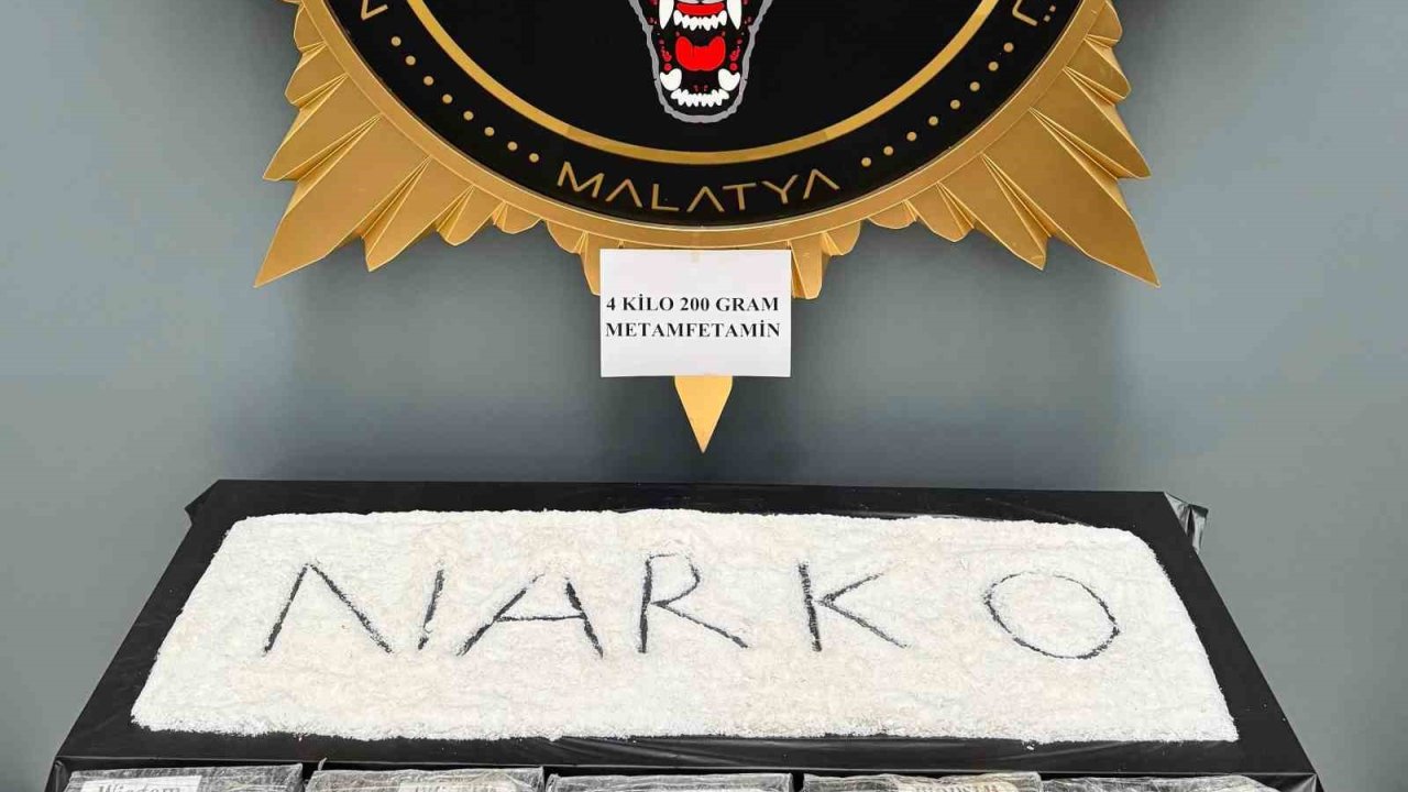Malatya’da 4 Kilo 200 Gram Metamfetamin Ele Geçirildi