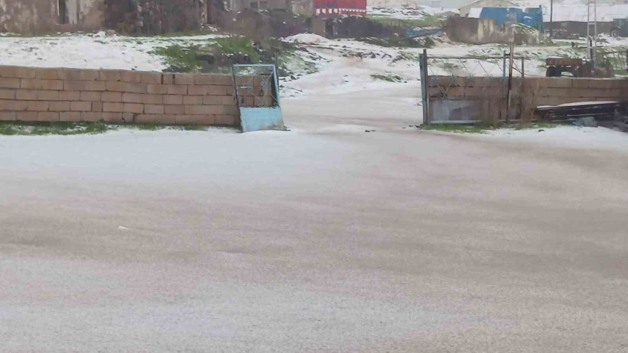 Dolu Yağışı Kars’ı Beyaza Bürüdü