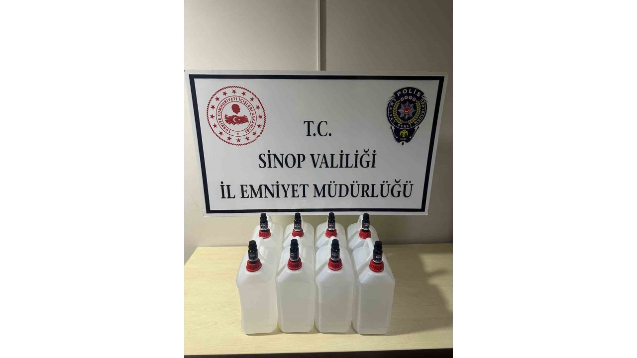 Sinop’ta 40 Litre Etil Alkol Ele Geçirildi