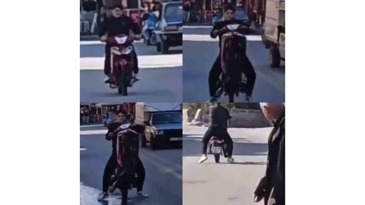 Motosikletin Önünü Kaldırdı, 41 Bin Tl Ceza Yedi