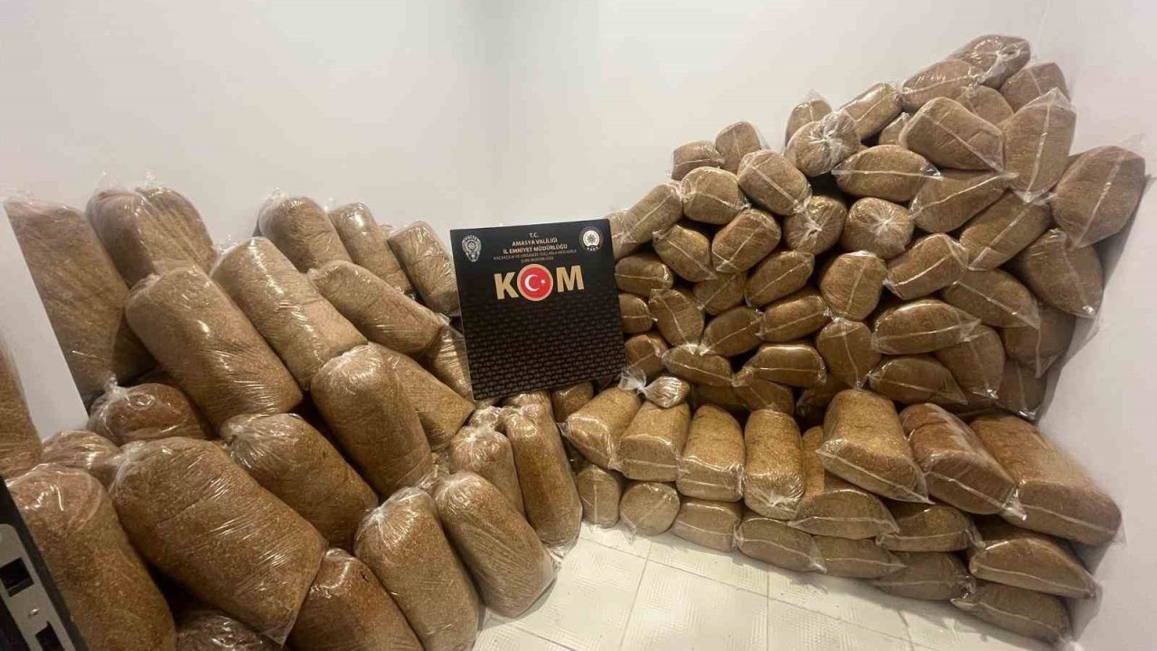 Amasya’da 1 Ton 240 Kilo Kıyılmış Tütün Ele Geçirildi, 1 Gözaltı