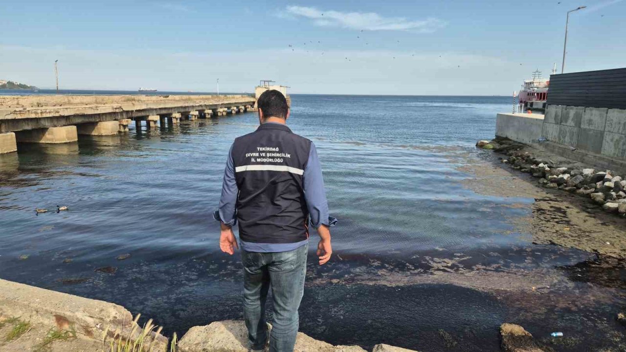 Tekirdağ’da Denizin Rengi Değişti, Ağır Koku Yayıldı