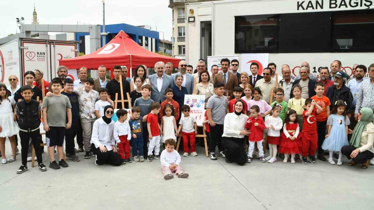 Söke’de Kan Bağışı Kampanyasını Çocuklar Şenlendirdi