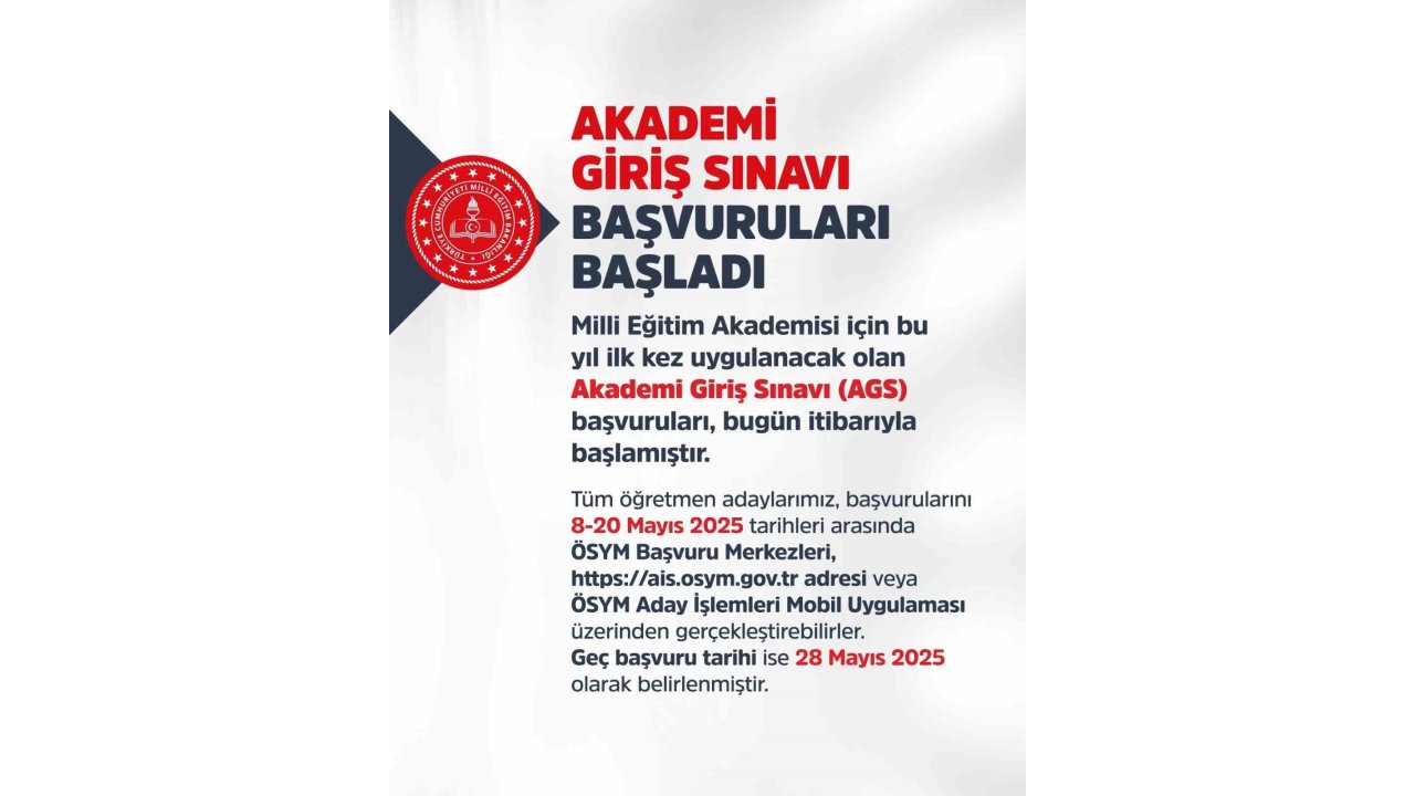 Bakan Tekin, Ags Başvurularının Başladığını Duyurdu